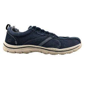 Skechers Men's Size 12 Expected Mellow Blue Textile Leather Casual Shoes 64361